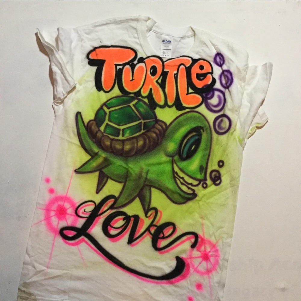 Custom airbrushed shirts.
